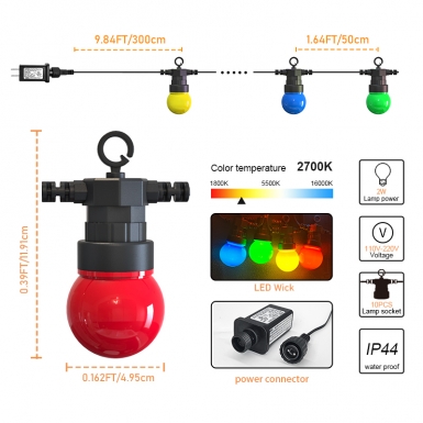 LED户外灯 - HCP085  G50四色户外灯串